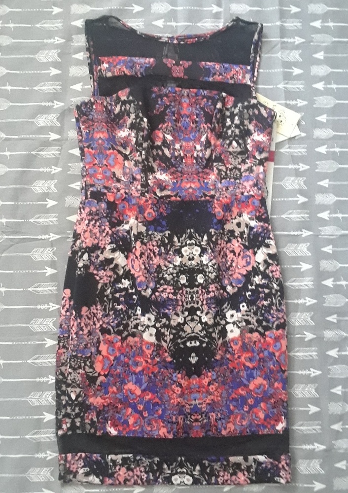 Sangria Multicolor Floral Cocktail Dress Size 8 M